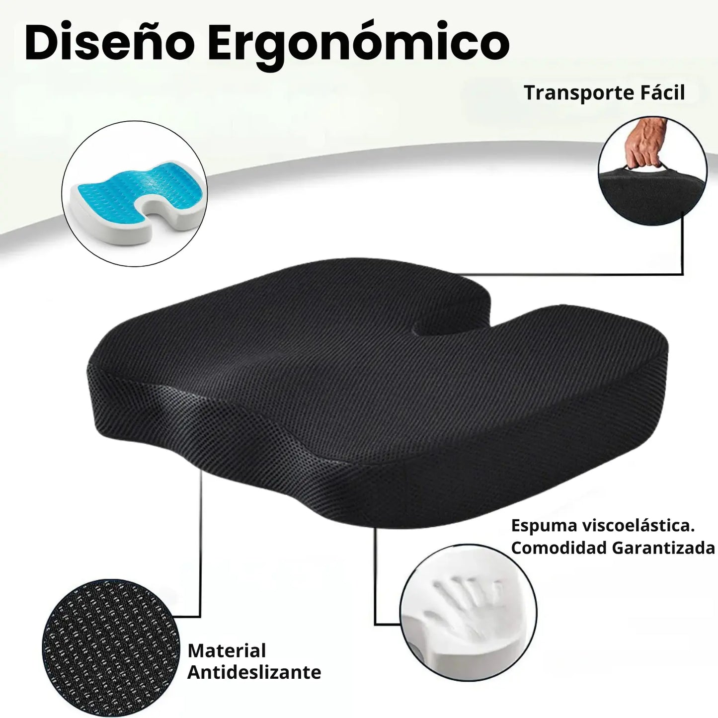 Cojín de Coxis y Lumbar: Mejora tu Postura al Instante